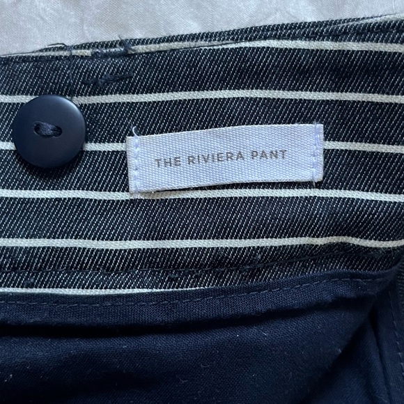 LOFT The Riviera Navy and Cream Striped Pants - Picture 6 of 8